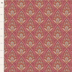 Tilda Sanctuary fabric: Rhubarb and Caramel, Adina Maroon | 