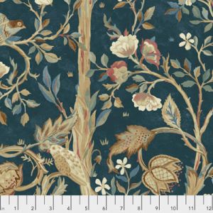 Orkney by Morris & Co Fabric: Melsetter Indigo Panel | 