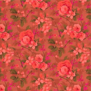 Trees fabric: Spring Trees Rust (per 1/4 metre) | 