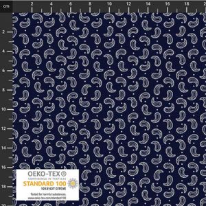 All Small fabrics: Mini Paisley Navy | 