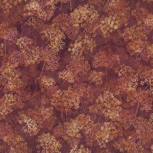 Bali Handpaints Batik Fabric: Sprig Flame | 