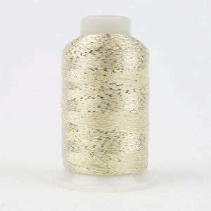 Spotlite Thread: Metallic Rayon 1000m Spool White/Gold | 