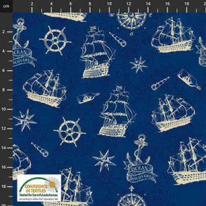 My Seven Seas Fabric: Expedition Ocean (per 1/4 metre) | 