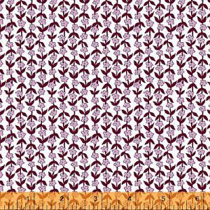 Posy Fabric: Mini Flower Burgundy (per 1/4 metre) | 