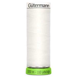 Gutermann SewAll rPET Recycled Thread White 100m | 