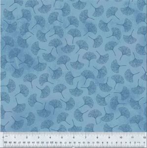 Botanical Blues Fabric: Ginko Leaves Soft Blue (per 1/4 metre) | 