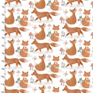 Baby in Bloom fabric: Fox Trot Flannel | 