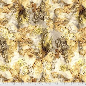 Into the Woods Fabric: Oak Shadows Goldenrod (per 1/4 metre) | 