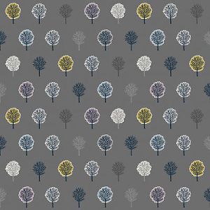 Heather and Sage fabric: Trees Grey (per 1/4 metre) | 