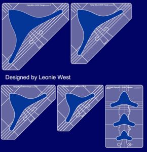 Westalee Ruler Flying Bell Curve Triangle Set  Low Shank | 