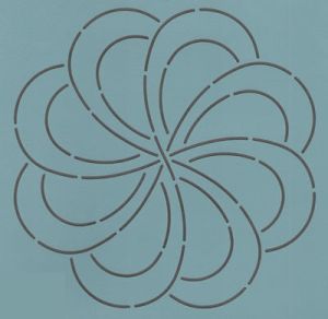 Quilt Stencil  7' Double Swirl | 