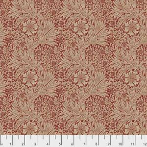 William Morris Kelmscott Fabric: Marigold Red (per 1/4 metre) | 