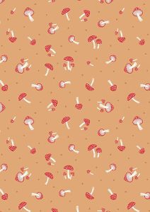 Evergreen fabric: Mushrooms Light Rust Lewis & Irene | 