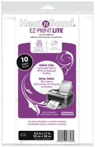 HeatnBond EZ Print Lite 10 sheets 8.5' x 11' | 