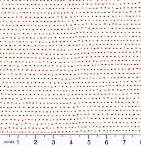 Country Coordinates fabric: Stitch Line Red on White (per 1/4 metre) | 