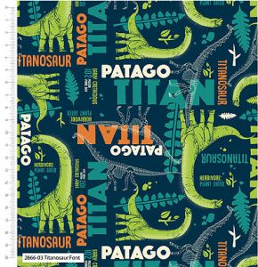 Blast from the Past fabric: Titanosaur Type Navy (per 1/4 metre) | 