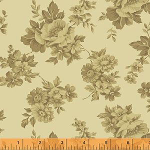 Richmond fabric: Monotone Floral Tan (per 1/4 metre) | 