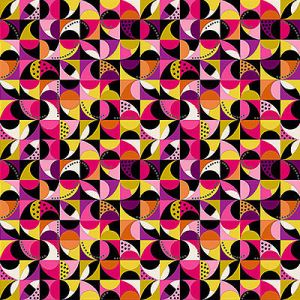 Jewel Tones fabric: Mosaic Fuchsia (per 1/4 metre) | 