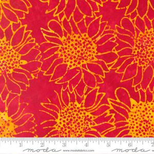 Bonfire Batik fabric: Flowers Fire (per 1/4 metre) | 