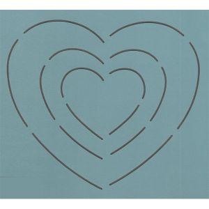 Quilt Stencil  5 Inch Three Hearts | 