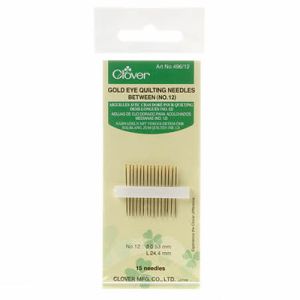 Clover Gold Eye Quilting Needles Size 12 | 