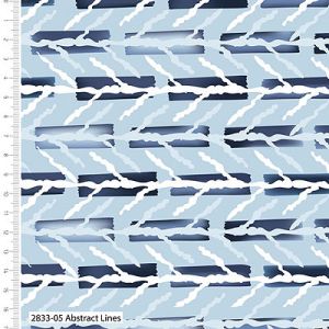 Indigo Elements Fabric: Abstract Lines Blue (per 1/4 metre) | 