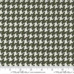 Yuletide Gatherings Flannels fabric: Houndstooth Ivy (per 1/4 metre) | 