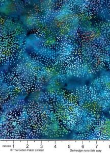 Bali Batik Handpaints Fabric: Circle Burst Aquarium (per 1/4 metre) | 