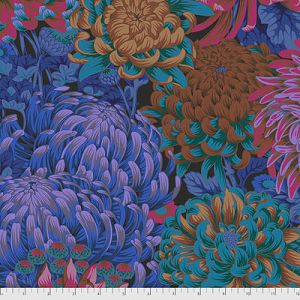 Kaffe Fassett Collective: Hokusai's Mums Dark (per 1/4 metre) | 