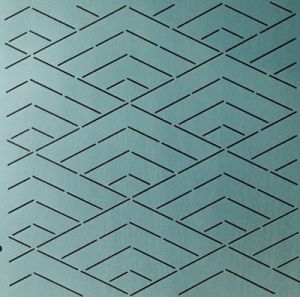 Sashiko Stencil Template  12' Diamond Waves | 