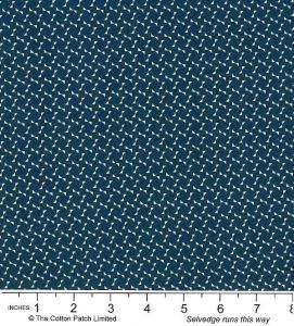 Nellie's Shirtings Fabric: Bows Navy (per 1/4 metre) | 