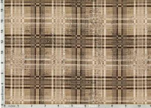 Tim Holtz Fabric: Eclectic Elements Dapper Plaid Neutral (per 1/4 metre) | 