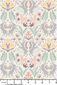 Spring Treats Fabric: Spring Hare Cream (per 1/4 metre) | 