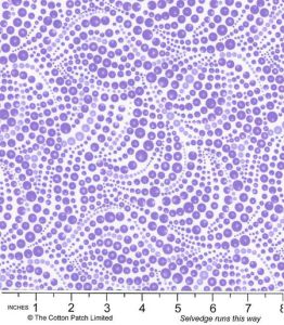 Dots and Spots fabrics: Tonal Beaded Swirls, Purple | 