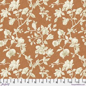 Woodland Blooms fabric: Magnolia and Pomegranate Russet (per 1/4 metre) | 