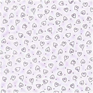 Quilters Basic Harmony: Curly Hearts Lilac (per 1/4 metre) | 