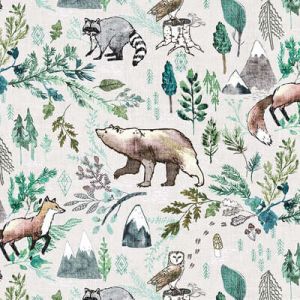 Forest Fable Fabric: Enchanted Wilderness Off White (per 1/4 metre) | 