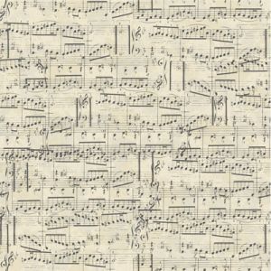 My Classic Songs fabric: Musical Score Tan Stof | 