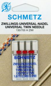 Schmetz Twin Sewing Machine Needles Assorted  3 needles | 