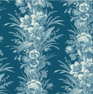 Cocoa Blue fabric: Amaryllis Liberty (per 1/4 metre) | 