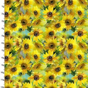 Sunflower Stampede Fabric (per 1/4 metre) | 