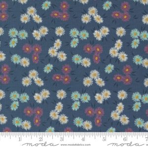 Seaglass Summer fabric: Beach Asters, Indigo Sea | 