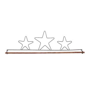 Patchwork Quilt Wire Hanger  3 Stars 16' | 