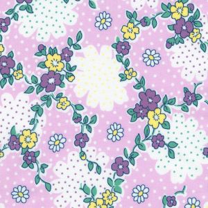 Blast from the Past Fabric: Floral Chain, Lavender | 