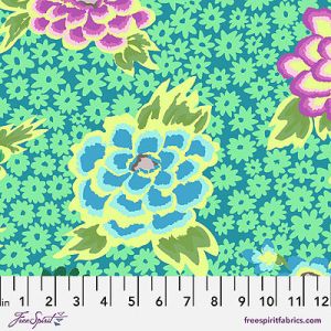 Kaffe Fassett Collective Fabric: Charlotte Teal (per 1/4 metre) | 