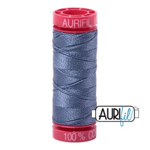 Aurifil 12 Cotton Thread 1248 Dark Grey Blue | 