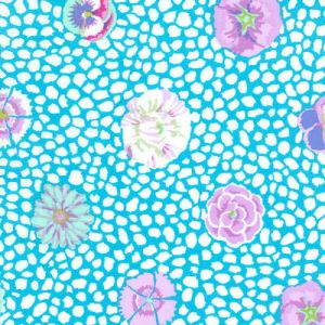 Kaffe Fassett Fabric Guinea Flower Turquoise (per 1/4 metre) | 