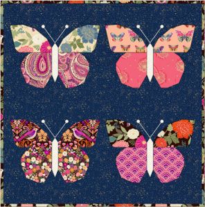 Luxe Butterflies Cushion Kit in Navy | 