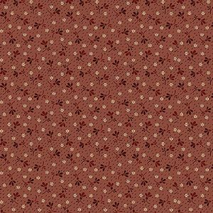 Stacy West Fabrics: Buttermilk Blossom Terracotta (per 1/4 metre) | 