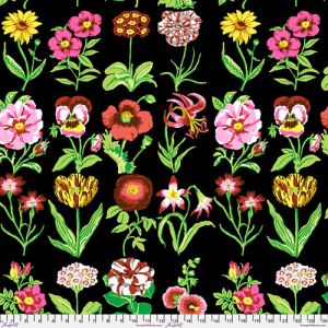 Kaffe Fassett Collective Flower Studies Fabric, Black | 